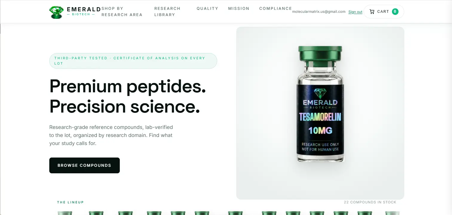 RUO Peptide Store Processing